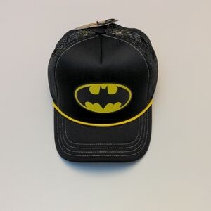 NWT SWAG Batman DC Comics Trucker Hat Adjustable Black Yellow